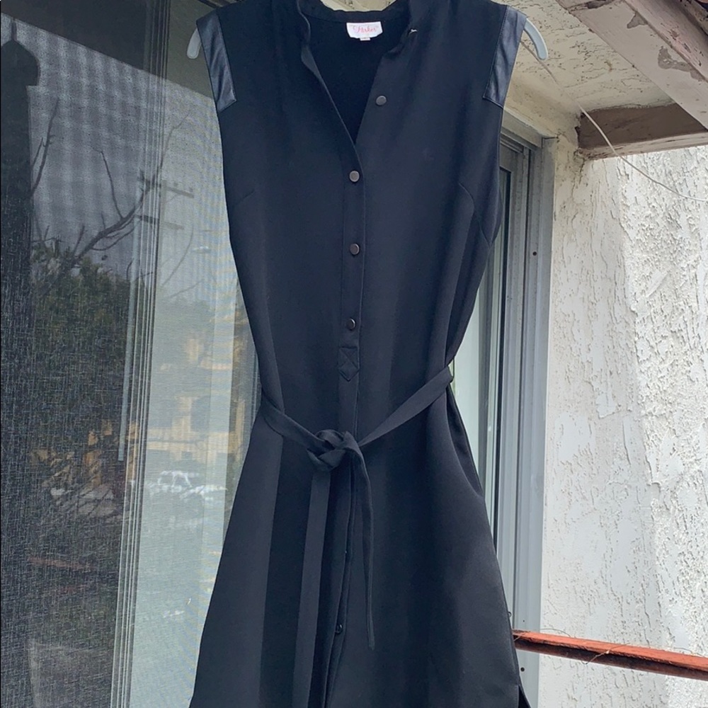 Parker Utility Dress Leather Trim